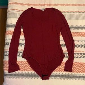 Maroon bodysuit